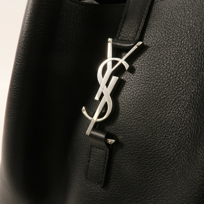 YVES SAINT LAURENT 牛皮皮革LE 5A7 Hobo銀扣肩背袋-13