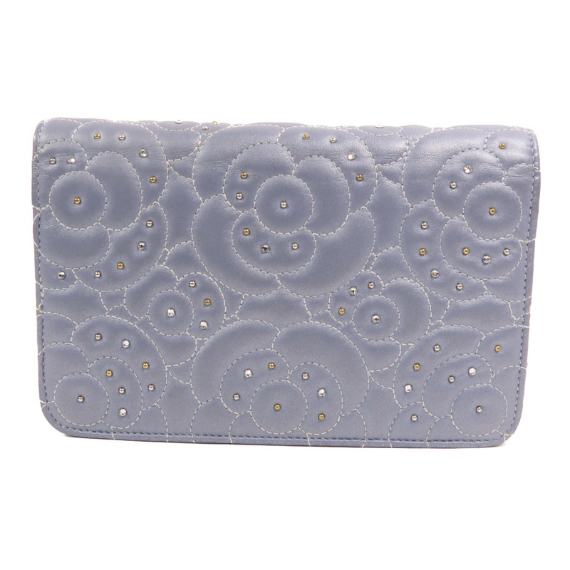 CHANEL 羊皮皮革WOC銀扣鏈帶肩背袋-1