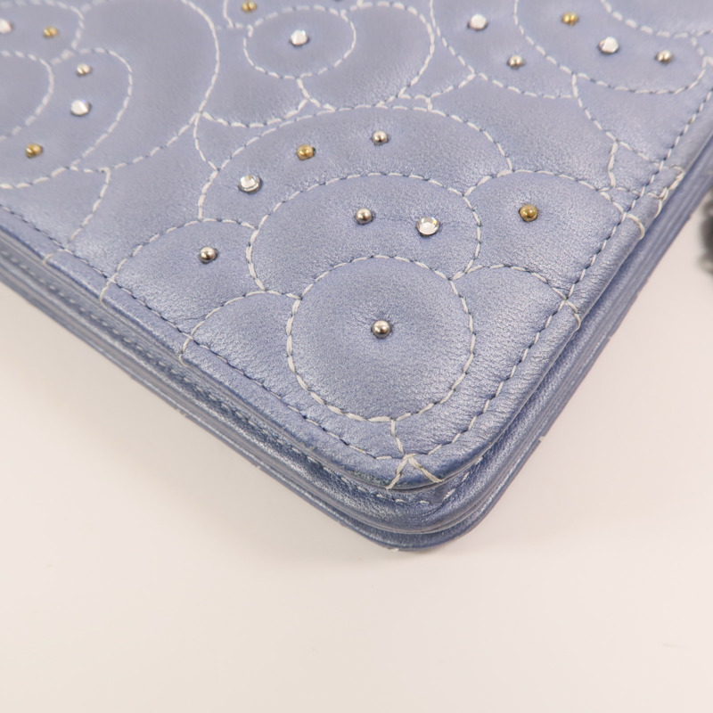 CHANEL 羊皮皮革WOC銀扣鏈帶肩背袋-12