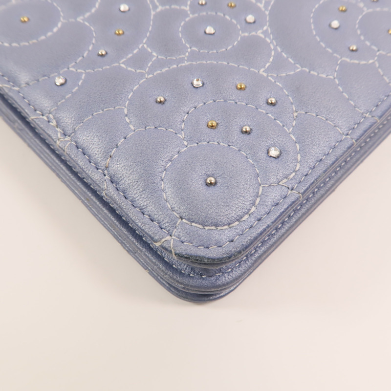 CHANEL 羊皮皮革WOC銀扣鏈帶肩背袋-13