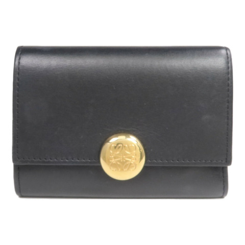 LOEWE 牛皮皮革Pebble Small Vertical Wallet金扣錢包