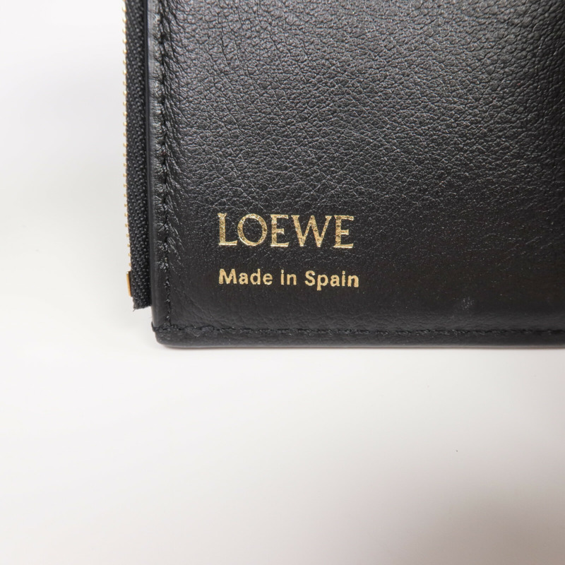 LOEWE 牛皮皮革Pebble Small Vertical Wallet金扣錢包-7