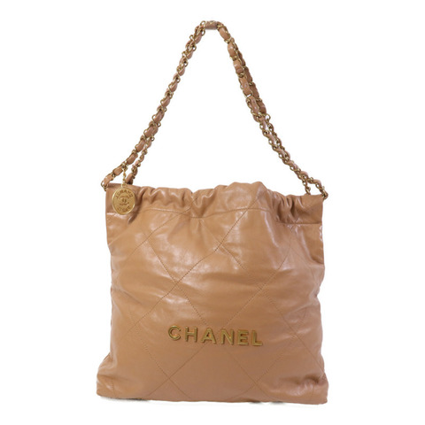 CHANEL 牛皮皮革C22 Small金扣鏈帶肩背袋