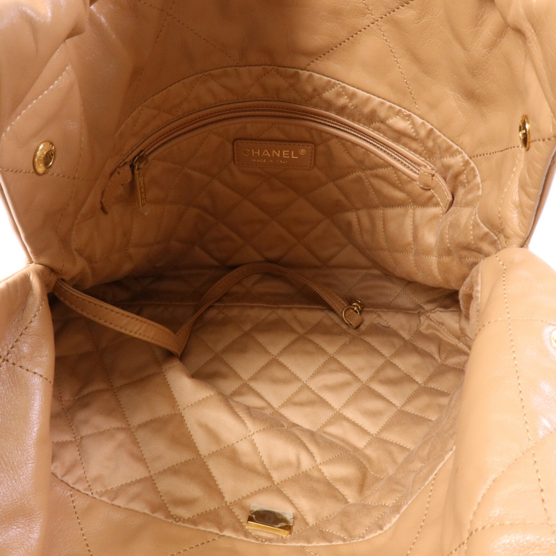 CHANEL 牛皮皮革C22 Small金扣鏈帶肩背袋-4