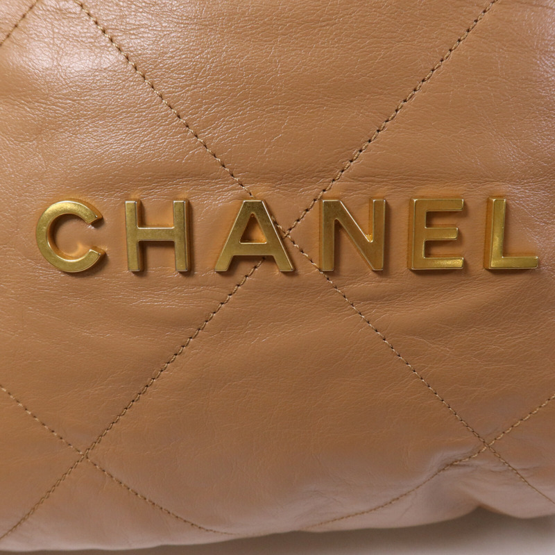 CHANEL 牛皮皮革C22 Small金扣鏈帶肩背袋-6