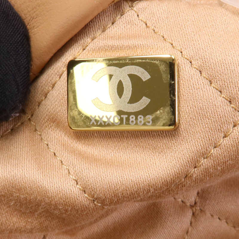 CHANEL 牛皮皮革C22 Small金扣鏈帶肩背袋-7