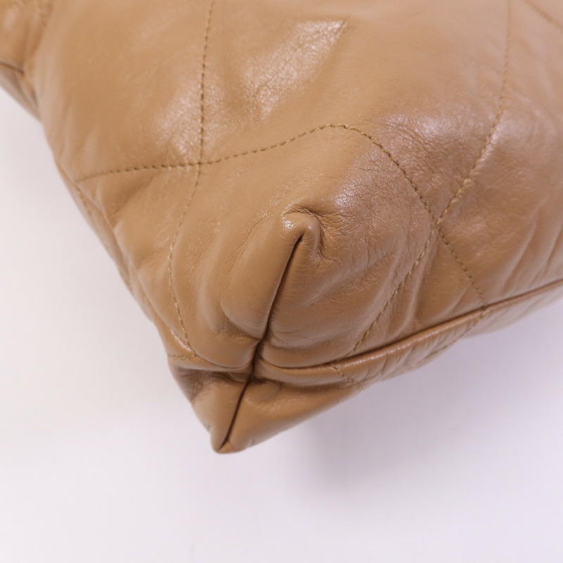 CHANEL 牛皮皮革C22 Small金扣鏈帶肩背袋-13