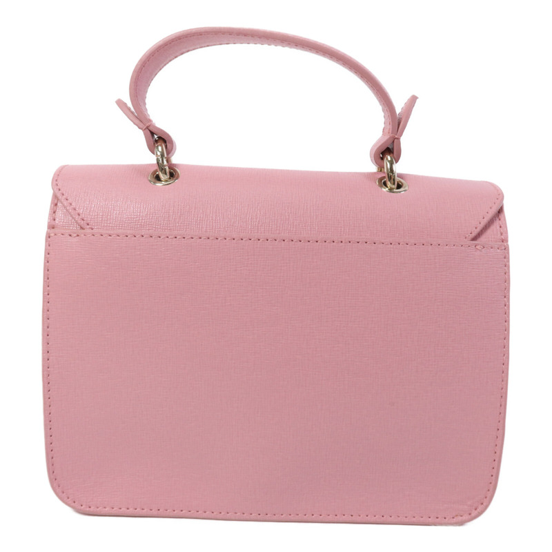 Furla 牛皮皮革Chain Shoulder Bag金扣鏈帶手挽肩背兩用袋-1