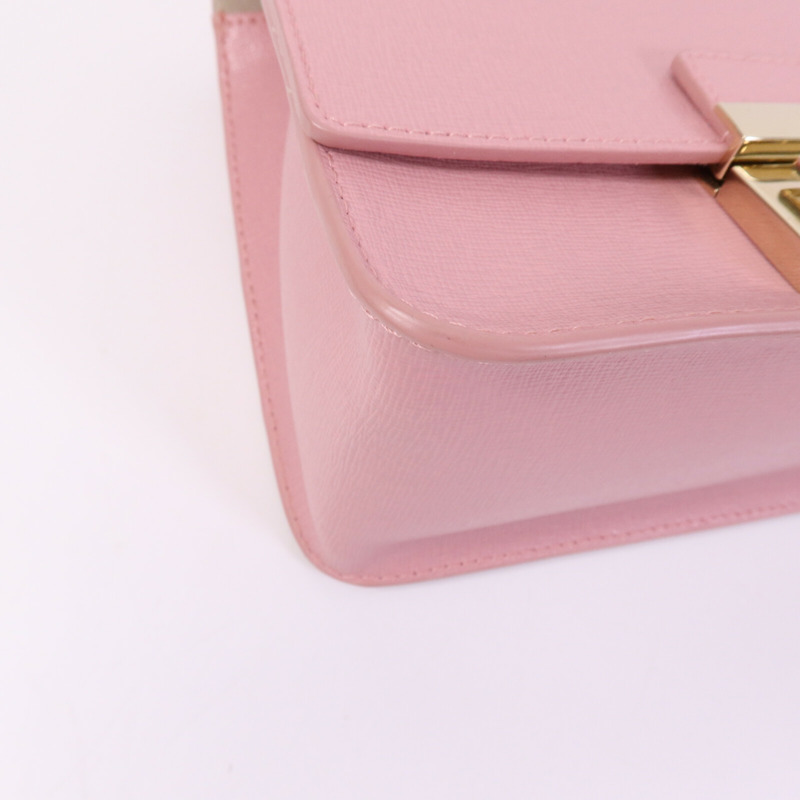 Furla 牛皮皮革Chain Shoulder Bag金扣鏈帶手挽肩背兩用袋-10