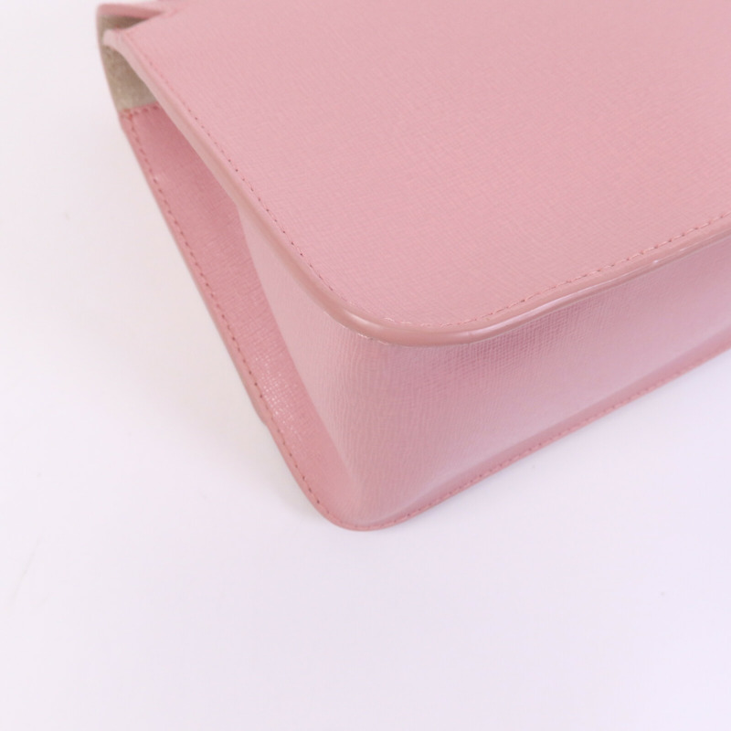 Furla 牛皮皮革Chain Shoulder Bag金扣鏈帶手挽肩背兩用袋-12