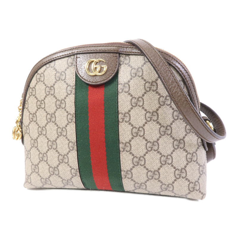 GUCCI 塗層帆布GG Ophidia金扣肩背袋-2