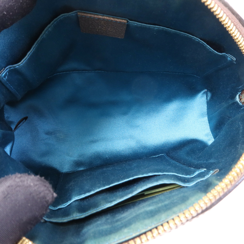 GUCCI 塗層帆布GG Ophidia金扣肩背袋-4