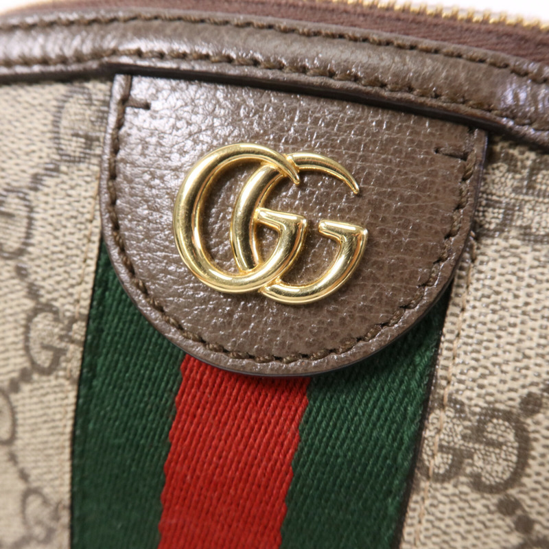 GUCCI 塗層帆布GG Ophidia金扣肩背袋-6