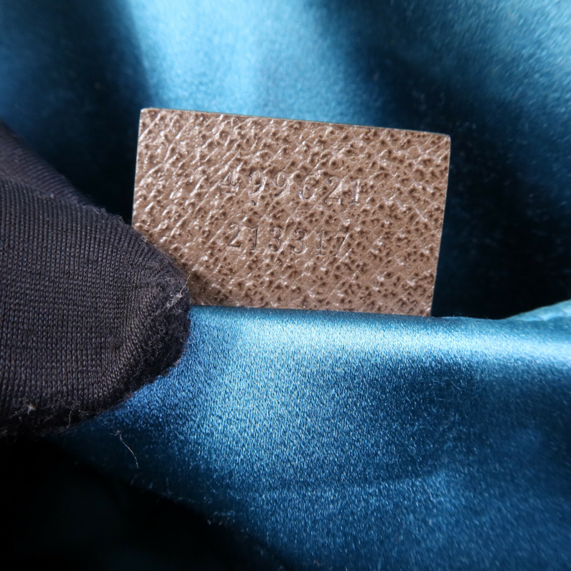 GUCCI 塗層帆布GG Ophidia金扣肩背袋-7