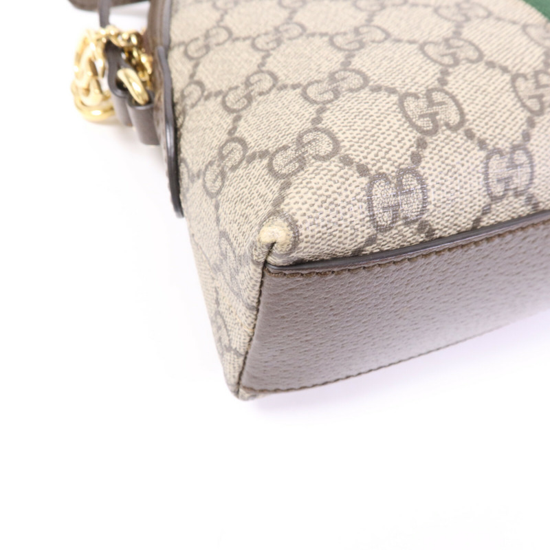 GUCCI 塗層帆布GG Ophidia金扣肩背袋-11