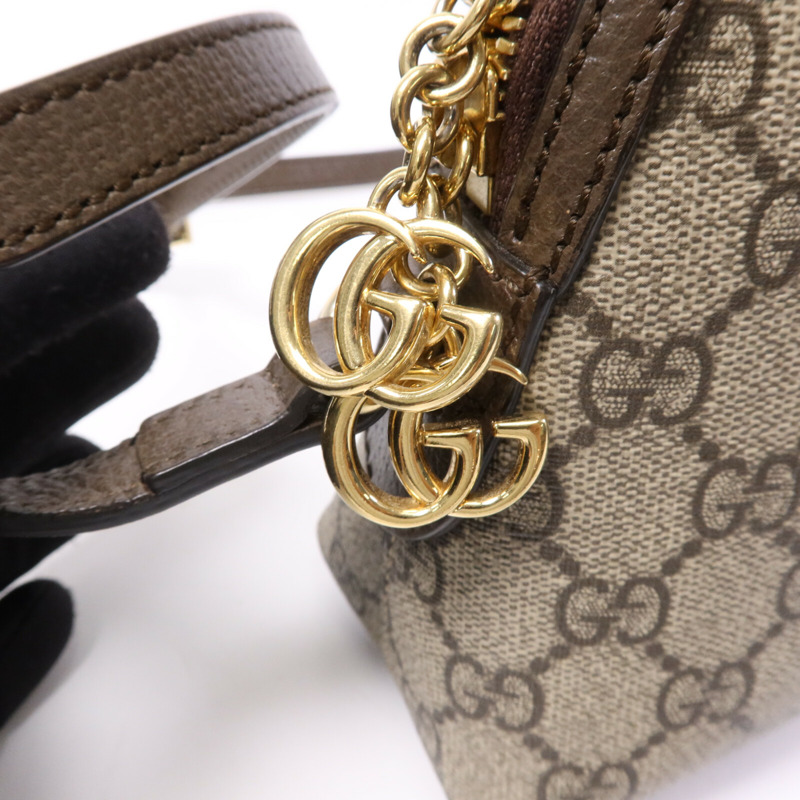 GUCCI 塗層帆布GG Ophidia金扣肩背袋-14