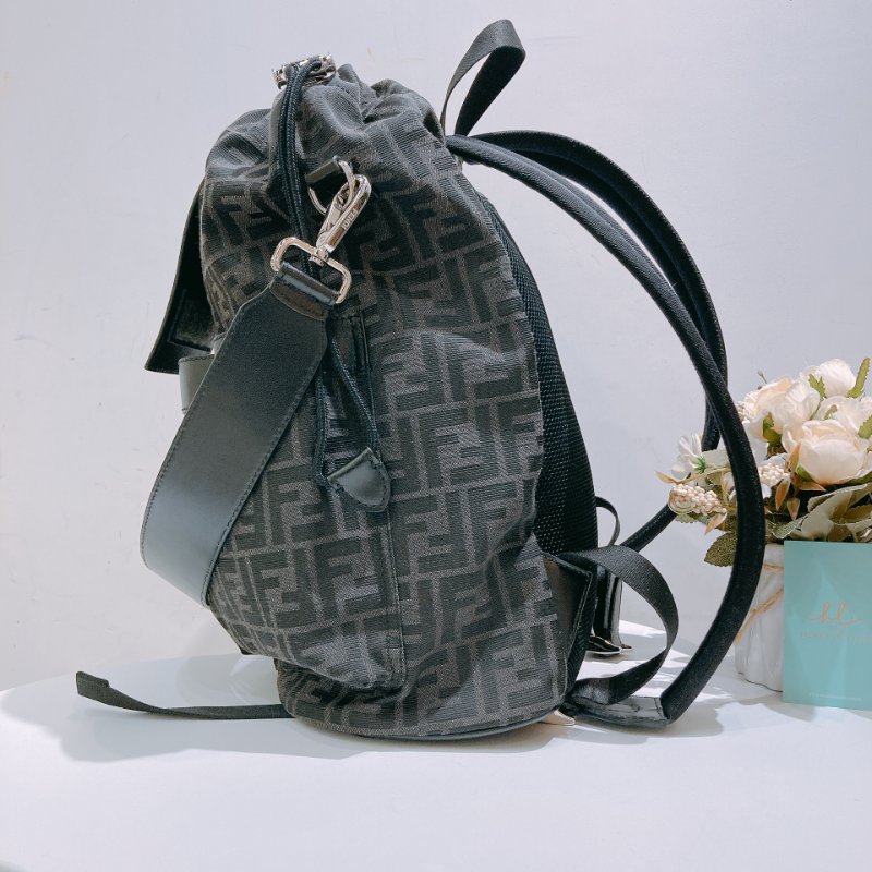 TW4778 Fendi 芬迪 經典 FF Logo 背包 Logo Medium Backpack Canvas-2