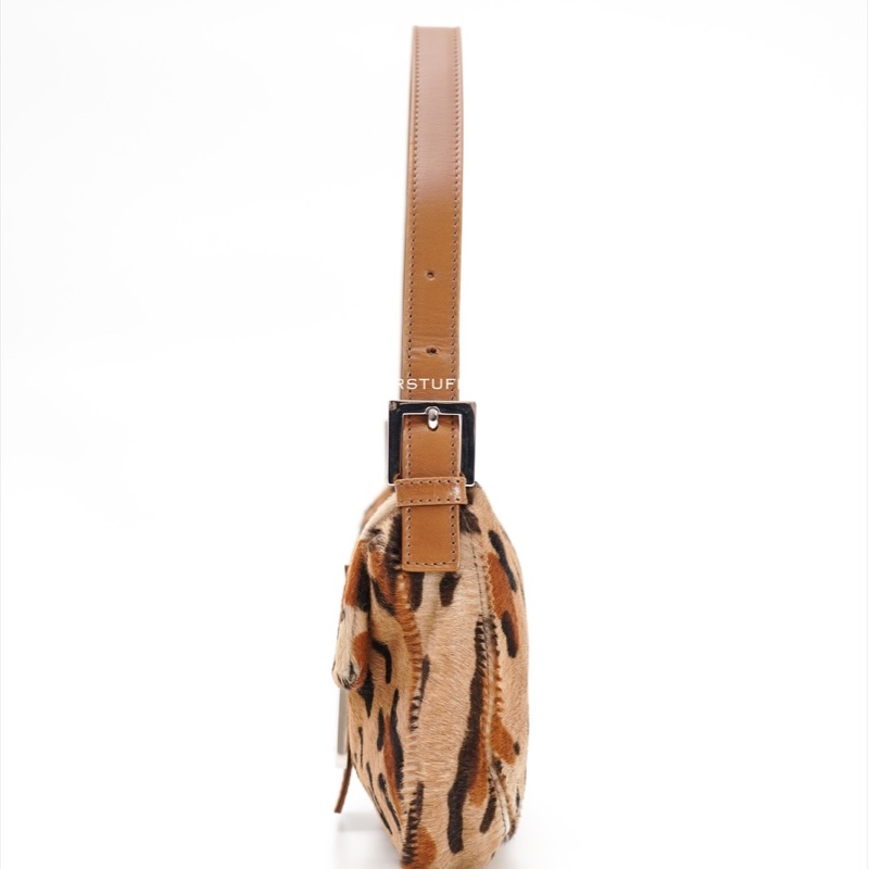中古Fendi 豹紋馬毛法棍包-6