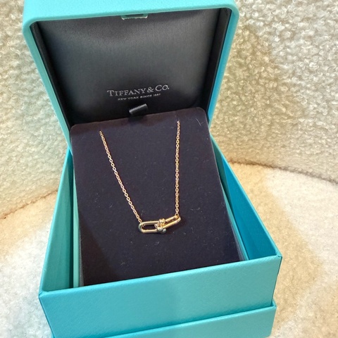 Tiffany hardware rose gold necklace