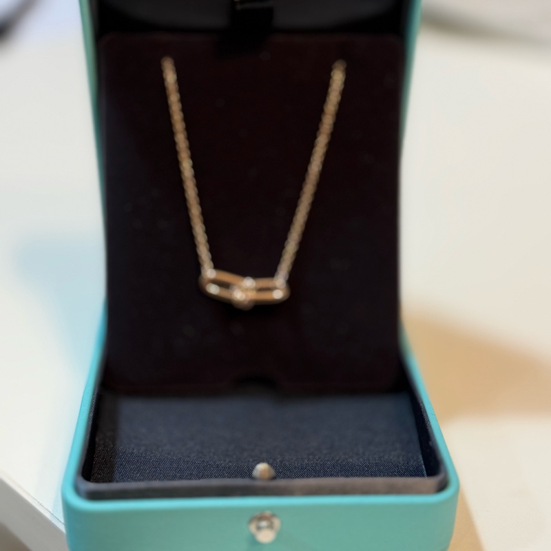 Tiffany hardware rose gold necklace-4