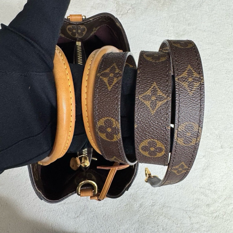 LV路易威登 老花蒙田bb手提斜挎包-5