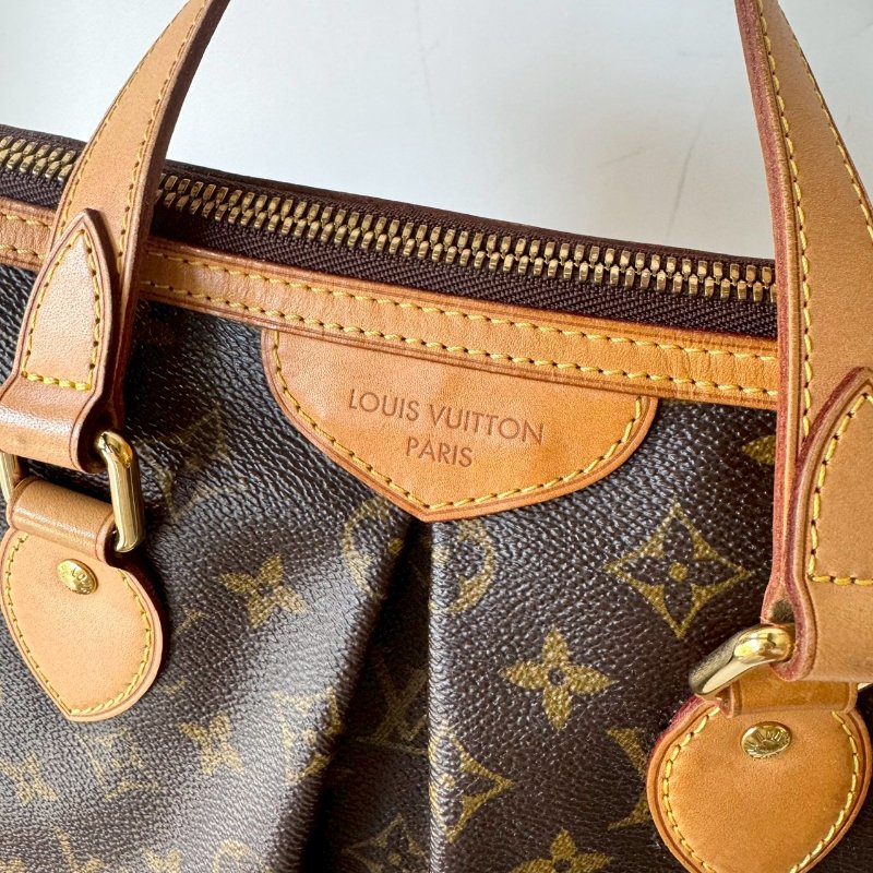 LV Palermo PM 棕色 老花 經典 抓皺 一字拉鍊 托特包 兩用包 手提包 斜背包 M40145-3