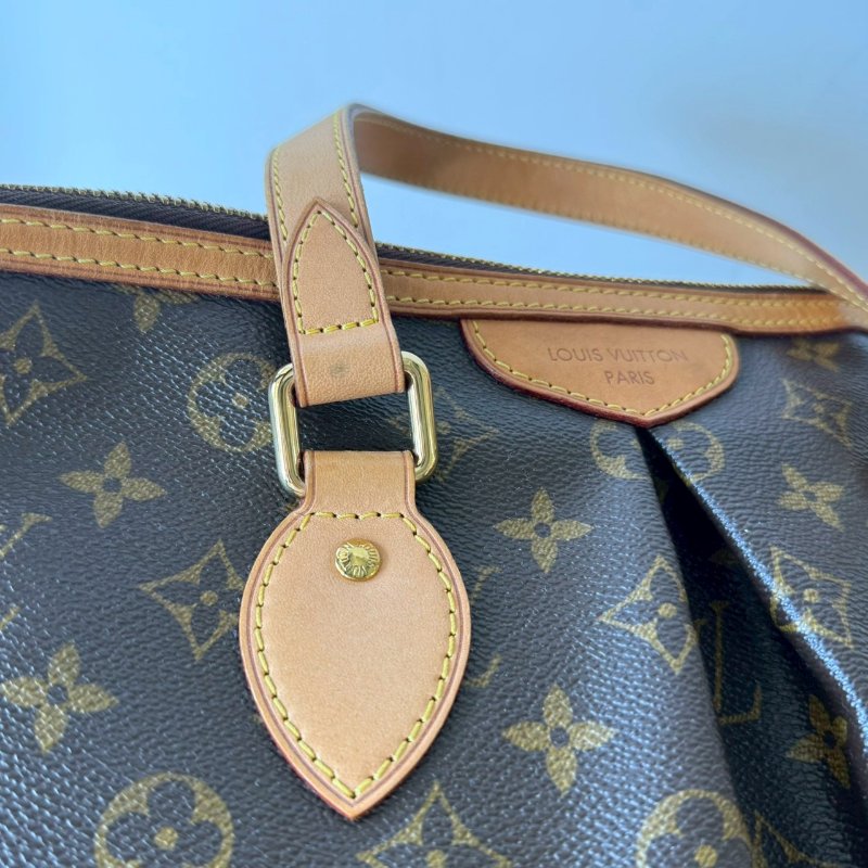LV Palermo PM 棕色 老花 經典 抓皺 一字拉鍊 托特包 兩用包 手提包 斜背包 M40145-6