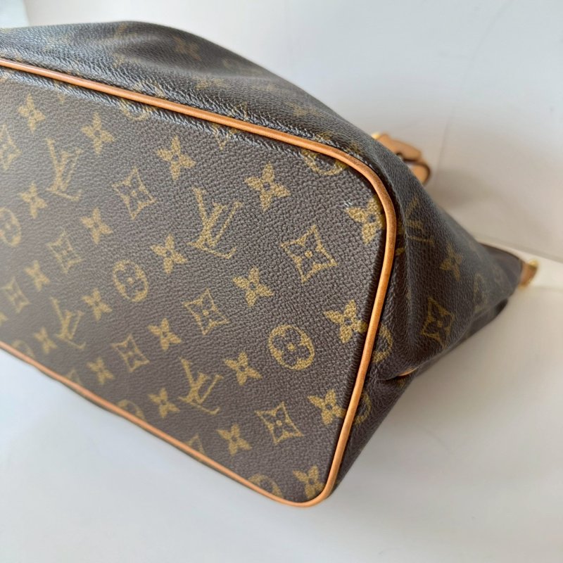 LV Palermo PM 棕色 老花 經典 抓皺 一字拉鍊 托特包 兩用包 手提包 斜背包 M40145-7