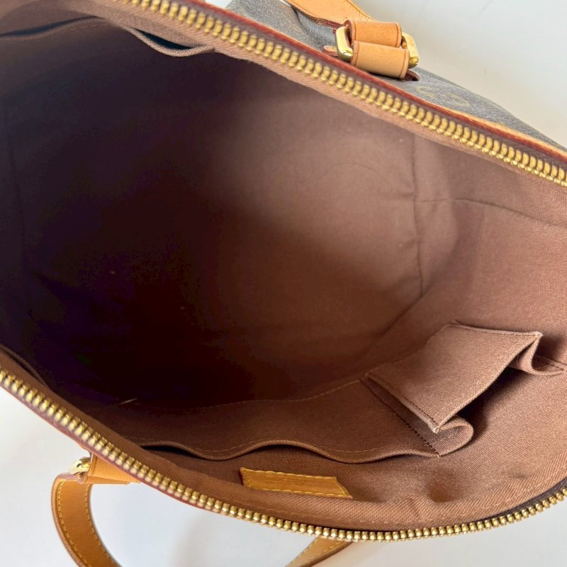 LV Palermo PM 棕色 老花 經典 抓皺 一字拉鍊 托特包 兩用包 手提包 斜背包 M40145-9