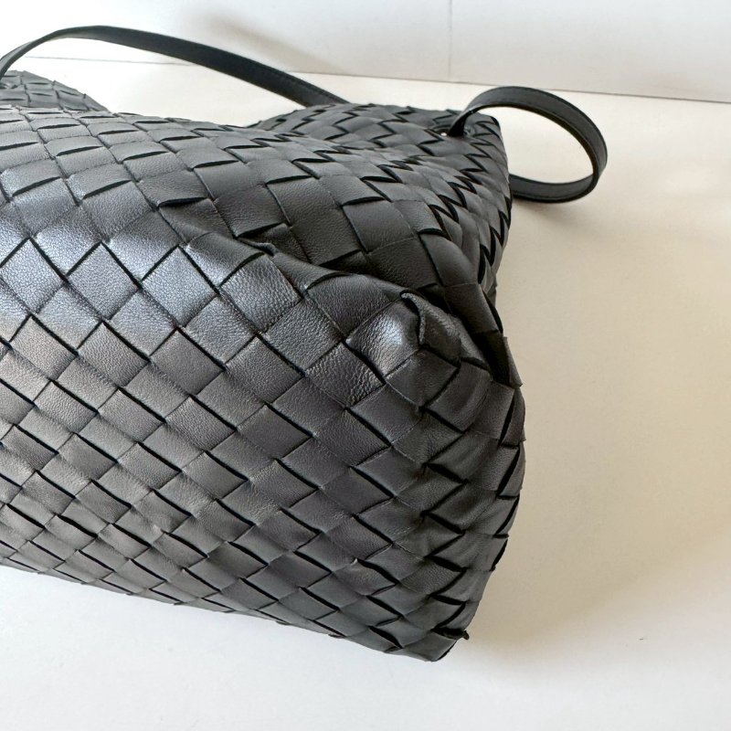 BOTTEGA VENETA Intrecciato 黑色 編織 經典 小羊皮 托特包-2
