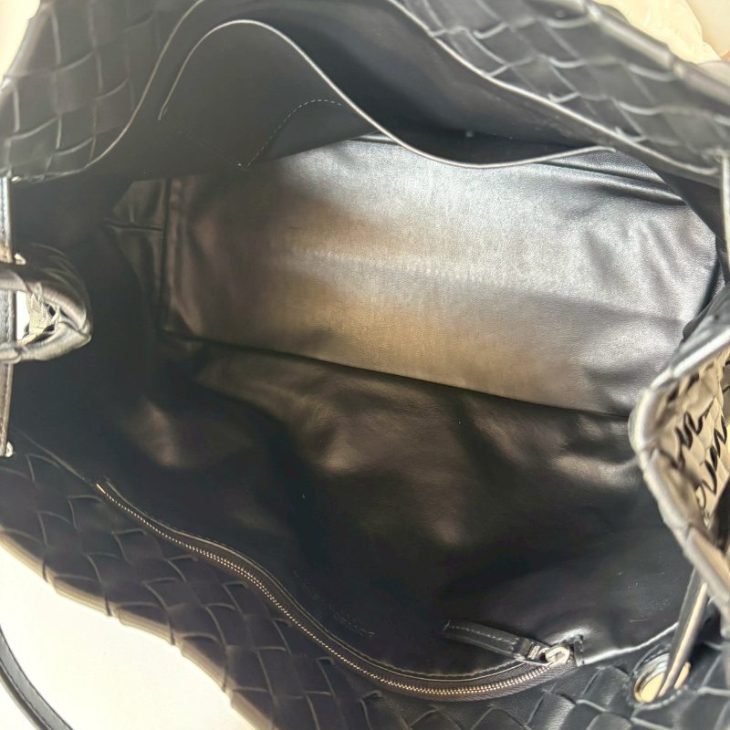 BOTTEGA VENETA Intrecciato 黑色 編織 經典 小羊皮 托特包-4