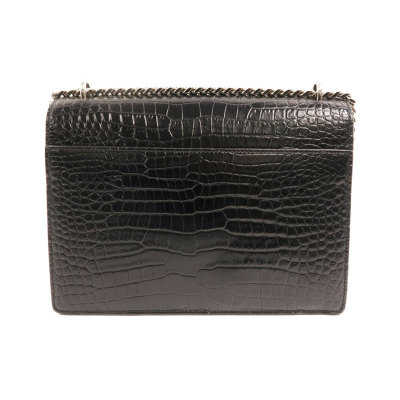 SAINT LAURENT 牛皮皮革Sunset Medium銀扣鏈帶肩背袋-2