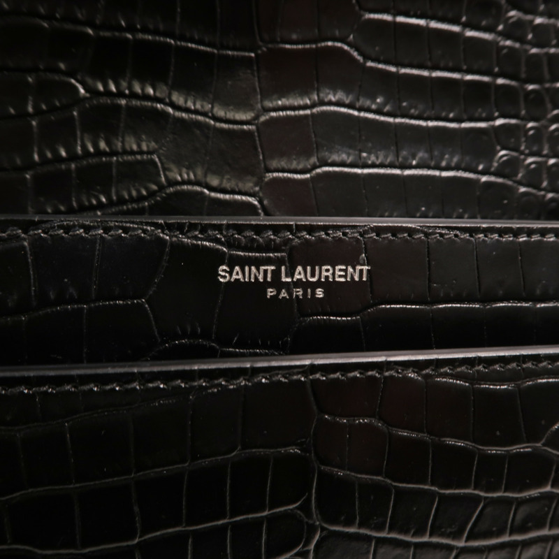 SAINT LAURENT 牛皮皮革Sunset Medium銀扣鏈帶肩背袋-6