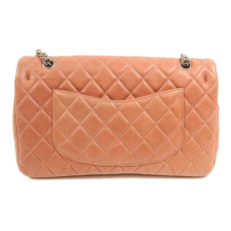 CHANEL 羊皮皮革Chain Shoulder銀扣鏈帶肩背袋-1