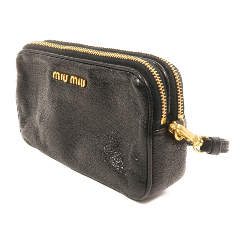 Miu Miu 羊皮皮革Mini Hand Bag金扣手挽袋-2