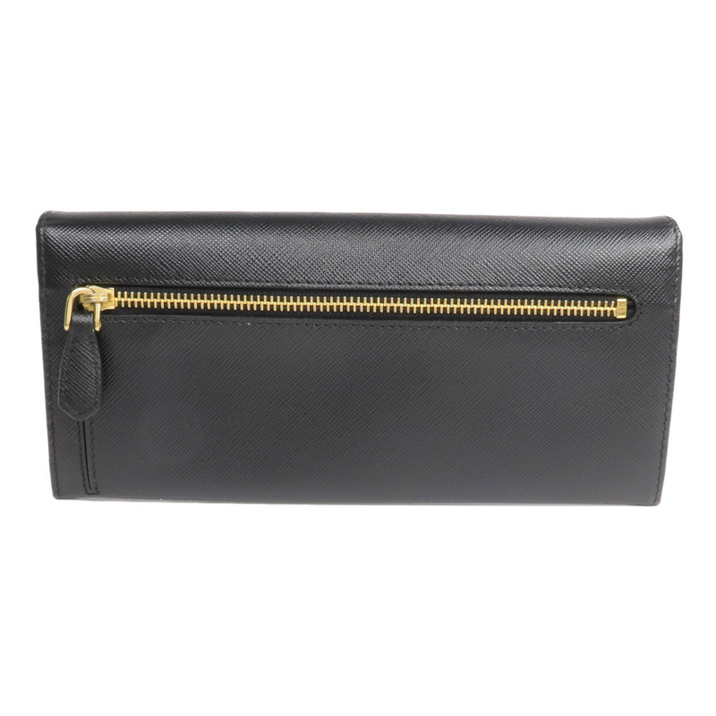PRADA Saffiano皮革Long Wallet金扣長錢包-1