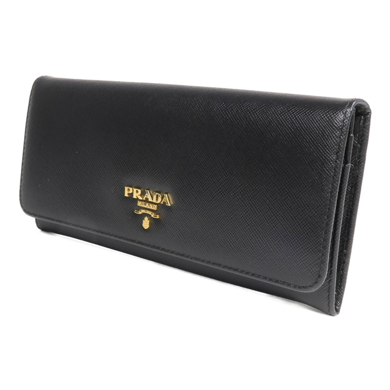 PRADA Saffiano皮革Long Wallet金扣長錢包-2