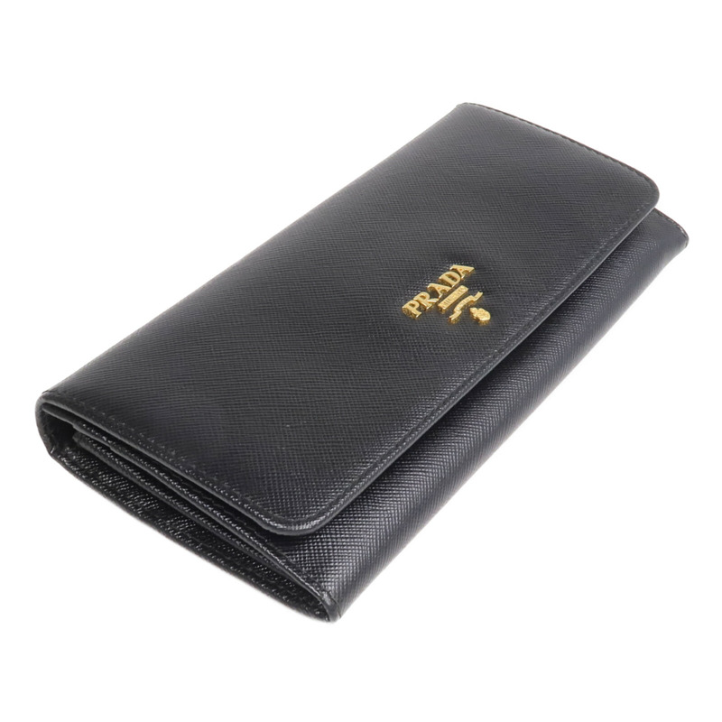 PRADA Saffiano皮革Long Wallet金扣長錢包-3