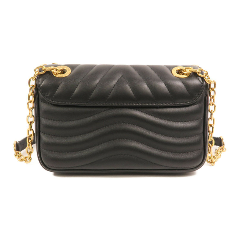 LOUIS VUITTON 牛皮皮革New Wave PM金扣鏈帶肩背袋-1