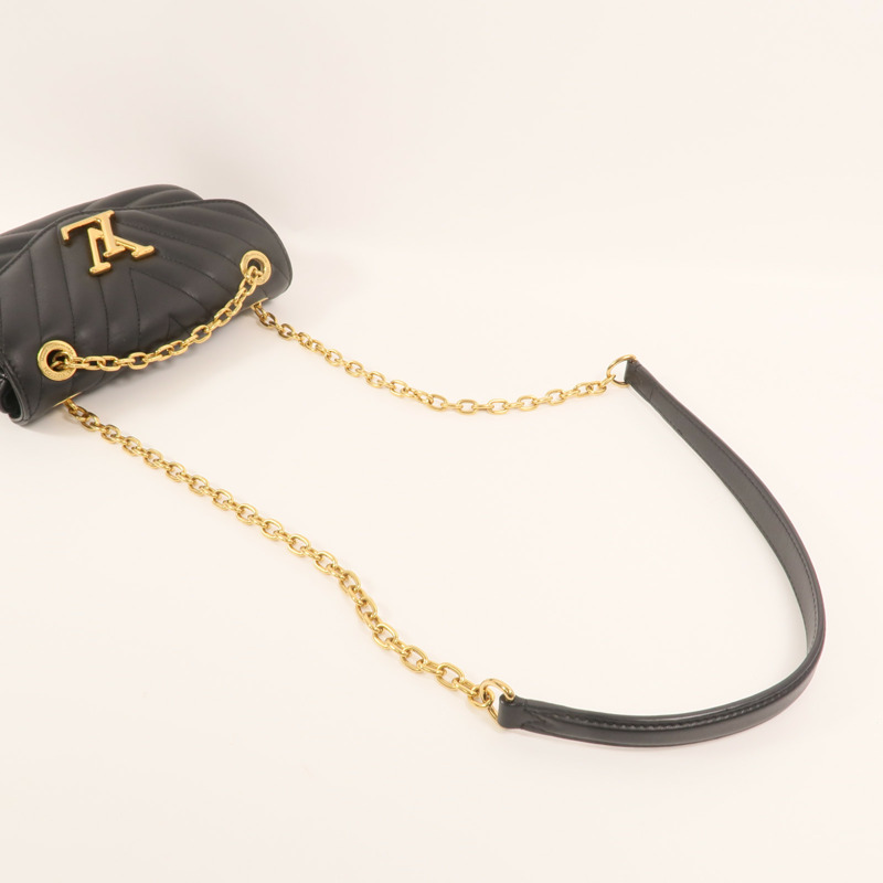 LOUIS VUITTON 牛皮皮革New Wave PM金扣鏈帶肩背袋-6