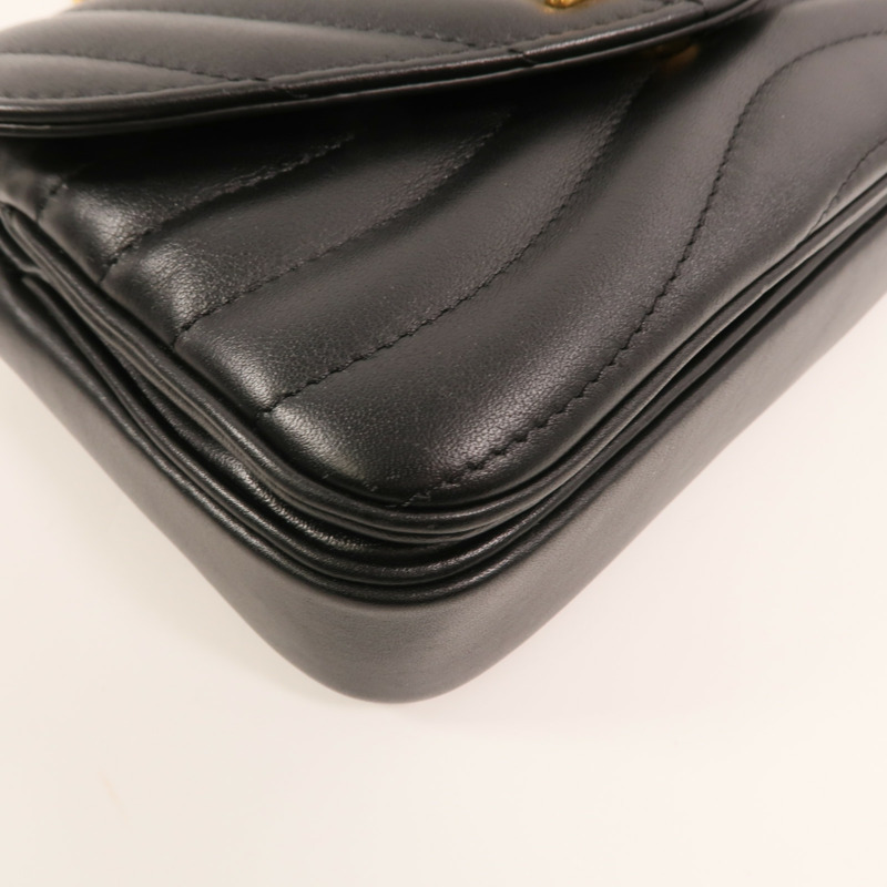 LOUIS VUITTON 牛皮皮革New Wave PM金扣鏈帶肩背袋-8