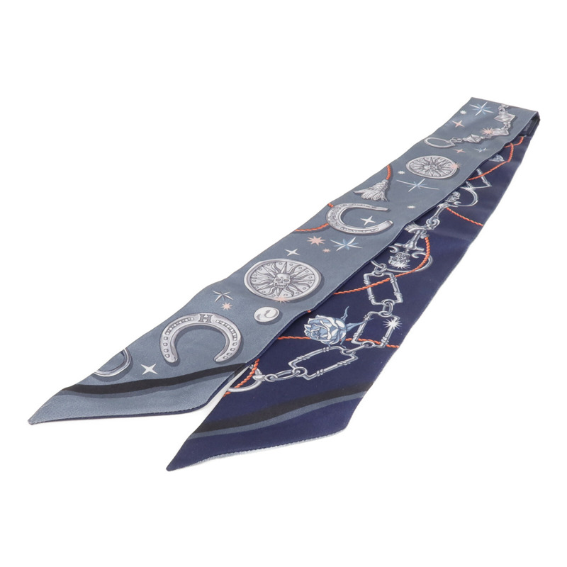 HERMES 絲質Twilly絲巾-1