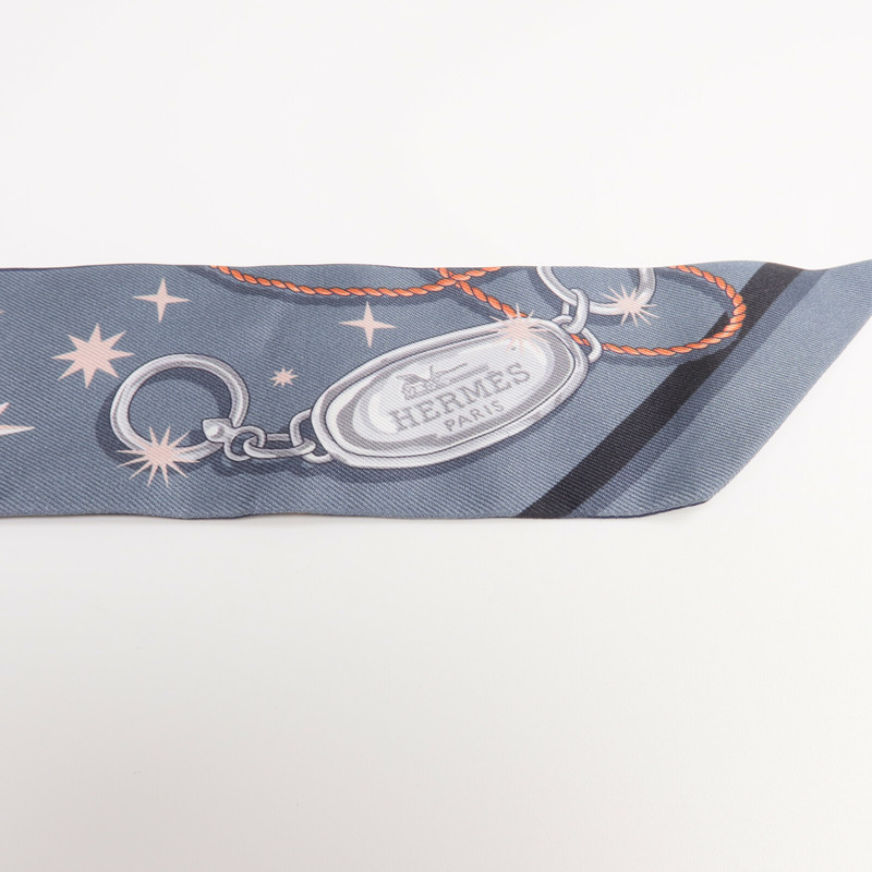 HERMES 絲質Twilly絲巾-6