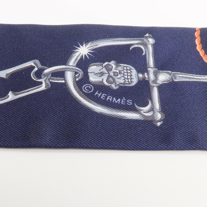 HERMES 絲質Twilly絲巾-7