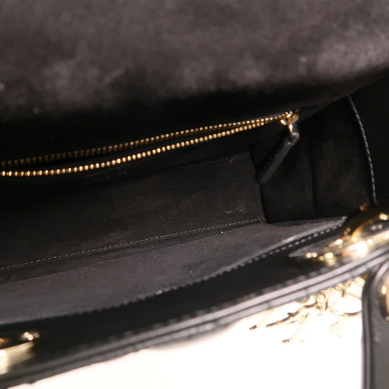 Dior 羊皮皮革Lady Dior My ABCDior金扣手挽肩背兩用袋-4