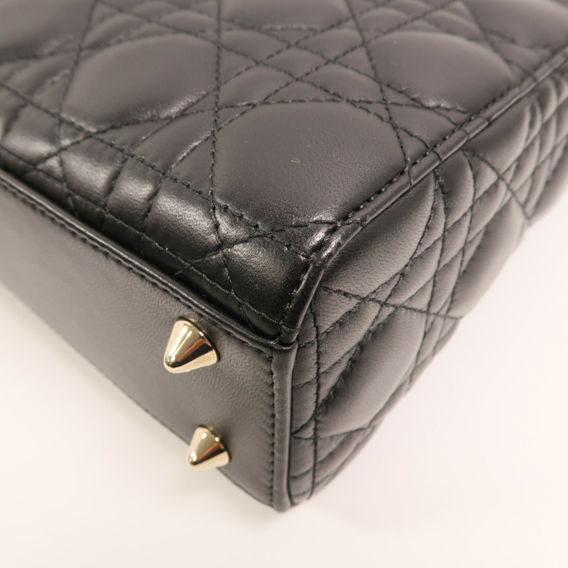 Dior 羊皮皮革Lady Dior My ABCDior金扣手挽肩背兩用袋-14