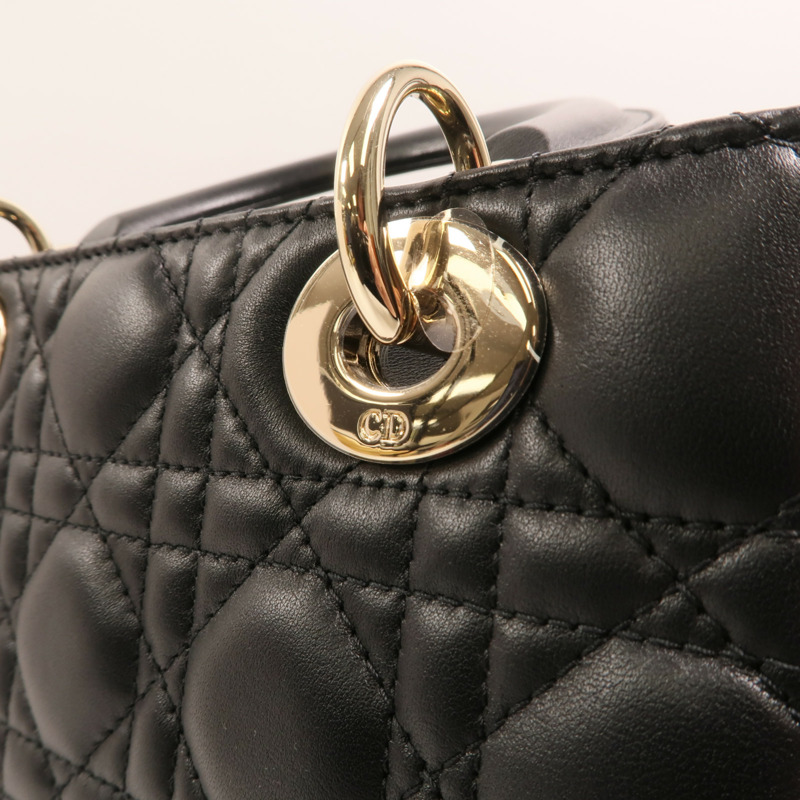 Dior 羊皮皮革Lady Dior My ABCDior金扣手挽肩背兩用袋-16