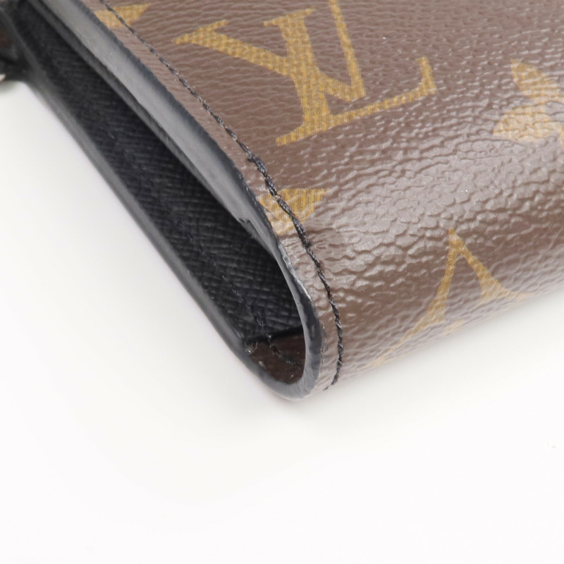 LOUIS VUITTON Monogram Macassar Zippy Dragonne銀扣長錢包-10