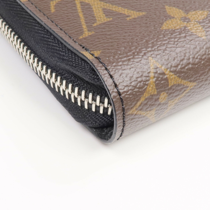 LOUIS VUITTON Monogram Macassar Zippy Dragonne銀扣長錢包-12