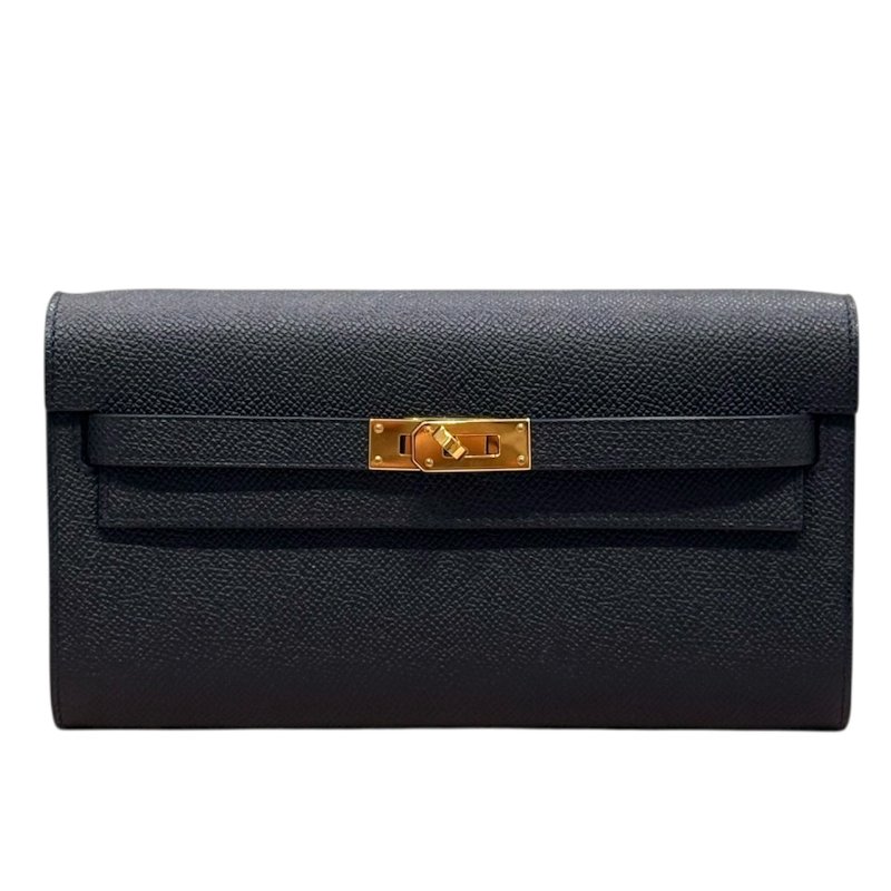 HERMES KELLY TO GO 側背包 Epsom 小牛皮 黑色 金扣-0